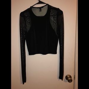 Mesh crop top, size large